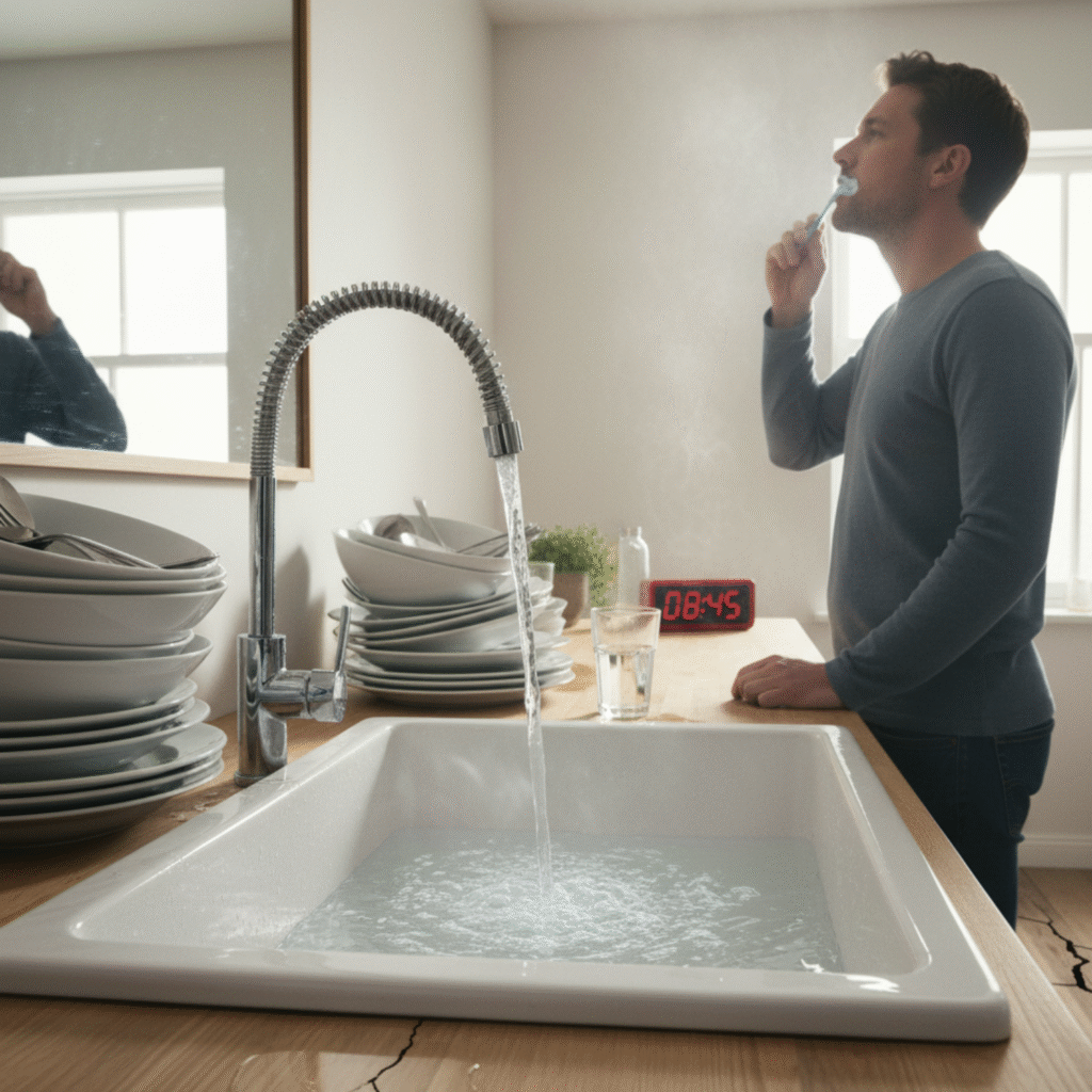 Leaving_the Tap Running While Brushing or Washing Dishes