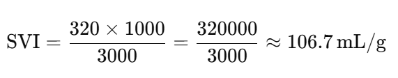 sludge volume index example 2